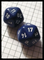 Dice : Dice - 20D - Pair Blue with White Numerals Ebay 2009